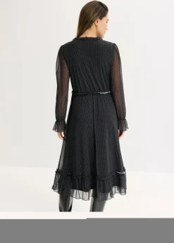 Best Vestido midi de malla Mujer Vestidos