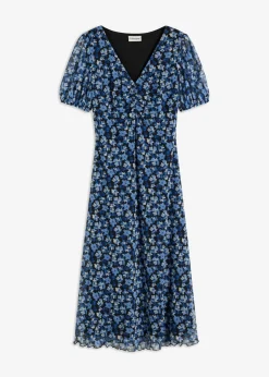 Discount Vestido midi de malla estampado Mujer Vestidos|Tallas Pequeñas
