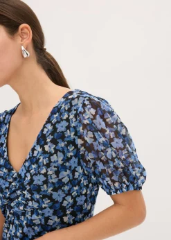 Discount Vestido midi de malla estampado Mujer Vestidos|Tallas Pequeñas