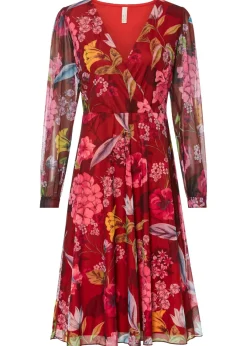 Vestido midi de malla ligera Mujer Vestidos