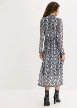 Best Vestido midi de malla suave Mujer Vestidos