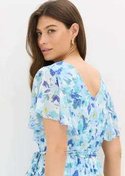 Vestido midi de malla suave Mujer Vestidos|Novedades