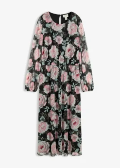 Clearance Vestido midi de malla suave Mujer Vestidos|Novedades
