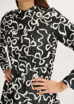 Best Vestido midi de mezcla de viscosa fluida Mujer Vestidos