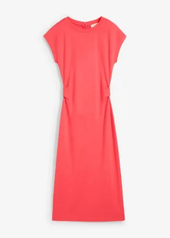 Best Vestido midi de mezcla de viscosa suave Mujer Esenciales|Vestidos