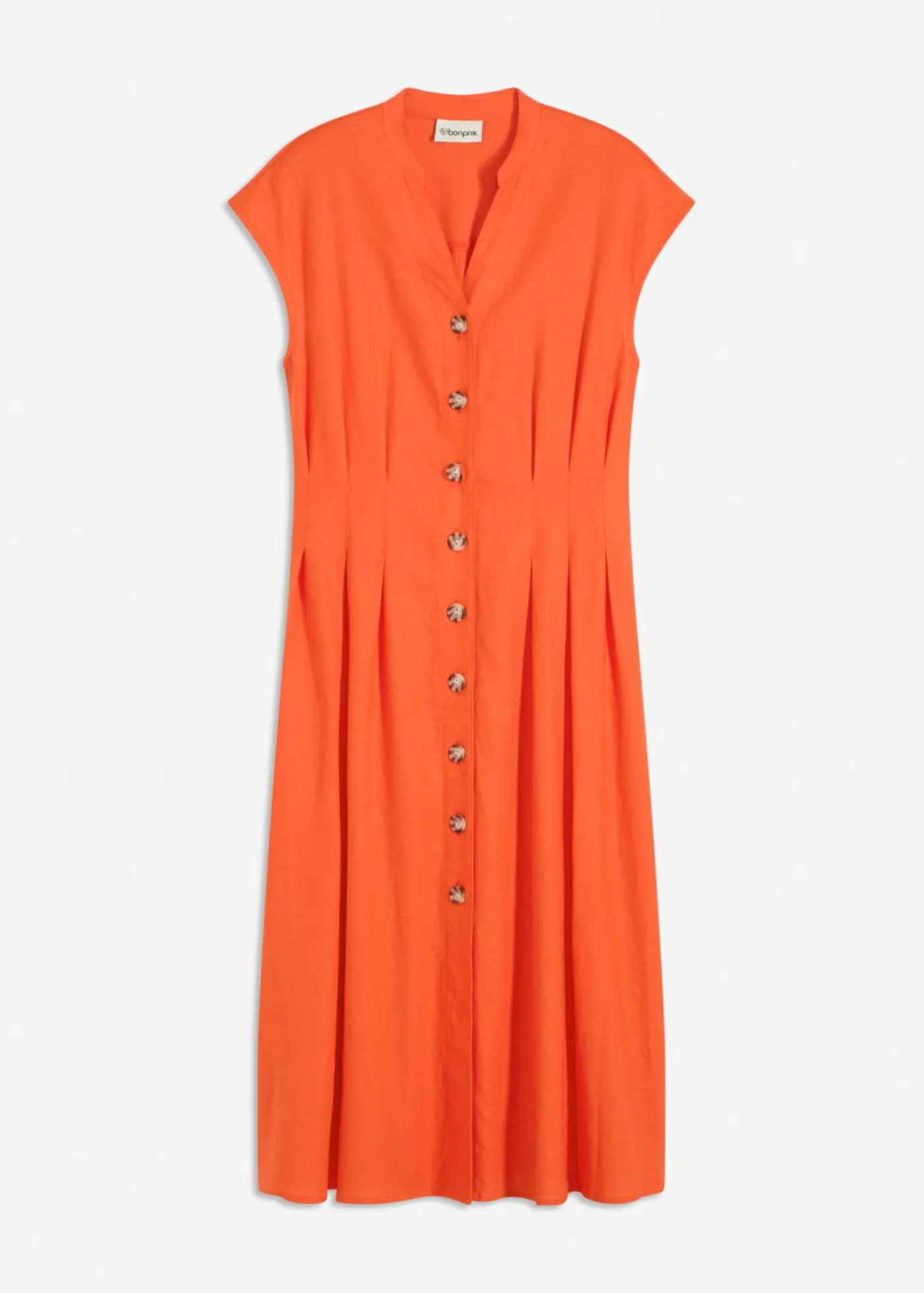 Discount Vestido midi de mezcla de lino ligero Mujer Vestidos