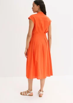Discount Vestido midi de mezcla de lino ligero Mujer Vestidos