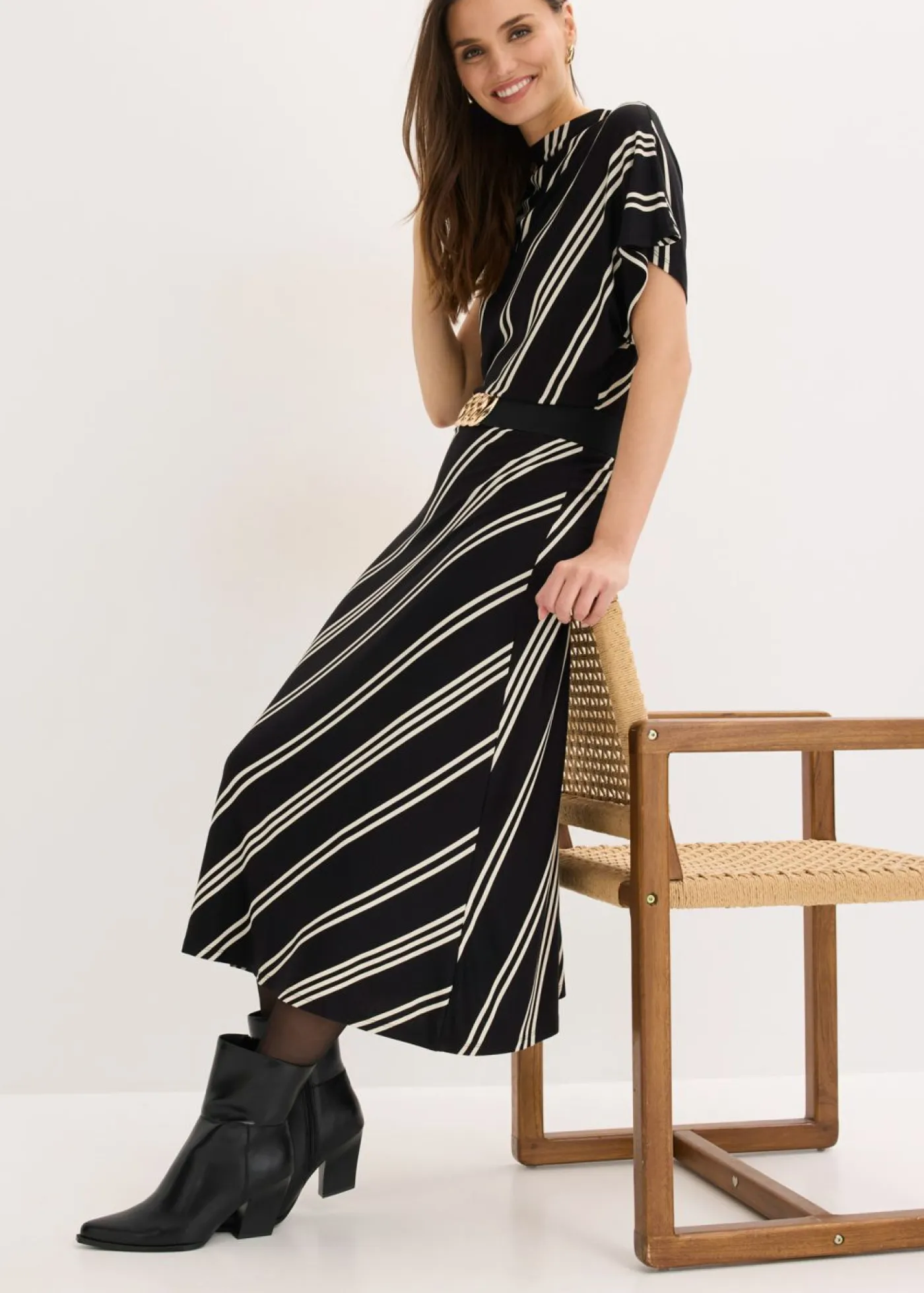 Clearance Vestido midi de mezcla de viscosa suave Mujer Vestidos