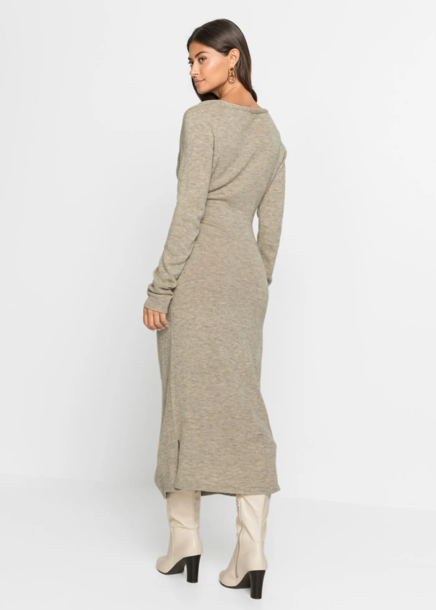 Vestido midi de punto Mujer Vestidos|Ropa De Punto