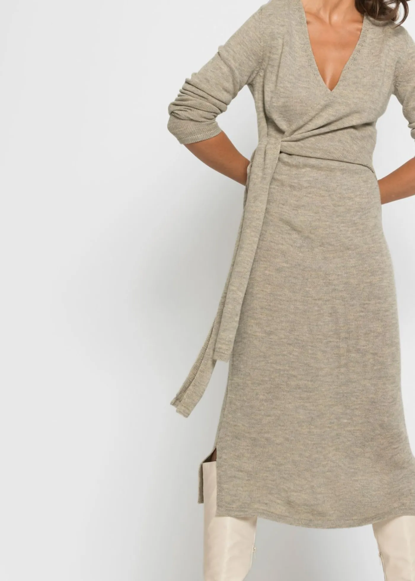 Vestido midi de punto Mujer Vestidos|Ropa De Punto