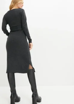 Outlet Vestido midi de punto Mujer Vestidos|Ropa De Punto