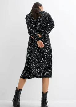 Best Vestido midi de punto de algodón Mujer Vestidos