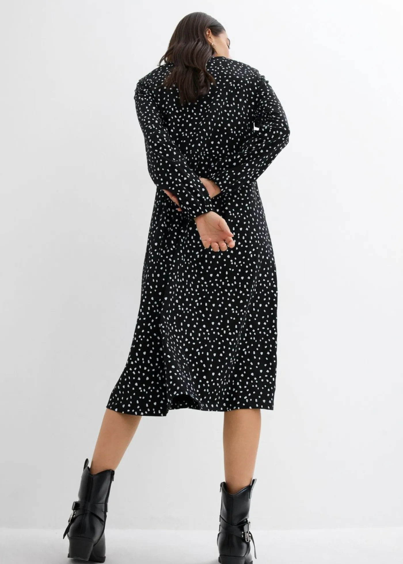 Best Vestido midi de punto de algodón Mujer Vestidos