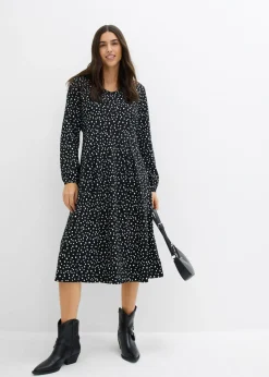 Best Vestido midi de punto de algodón Mujer Vestidos