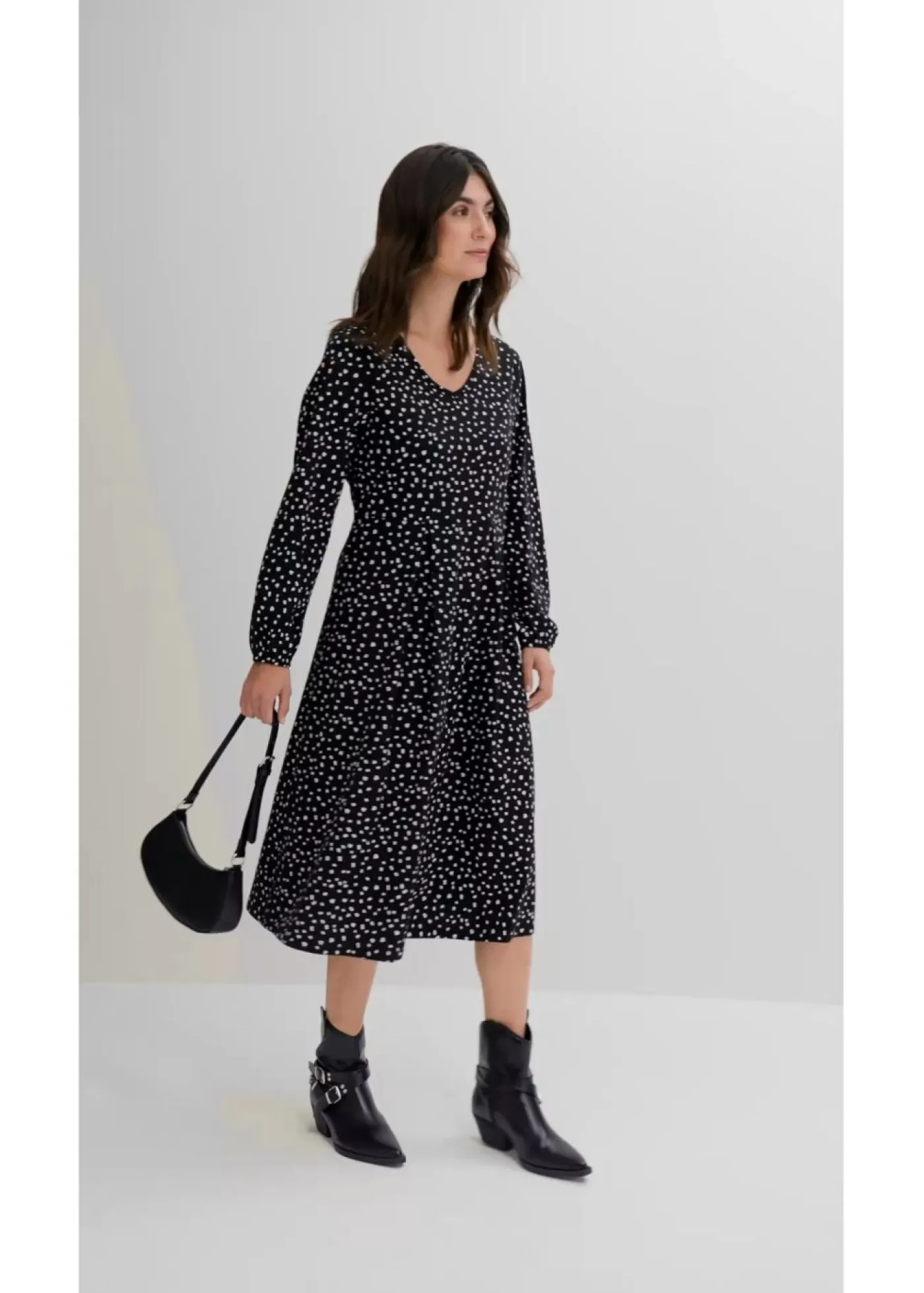Best Vestido midi de punto de algodón Mujer Vestidos