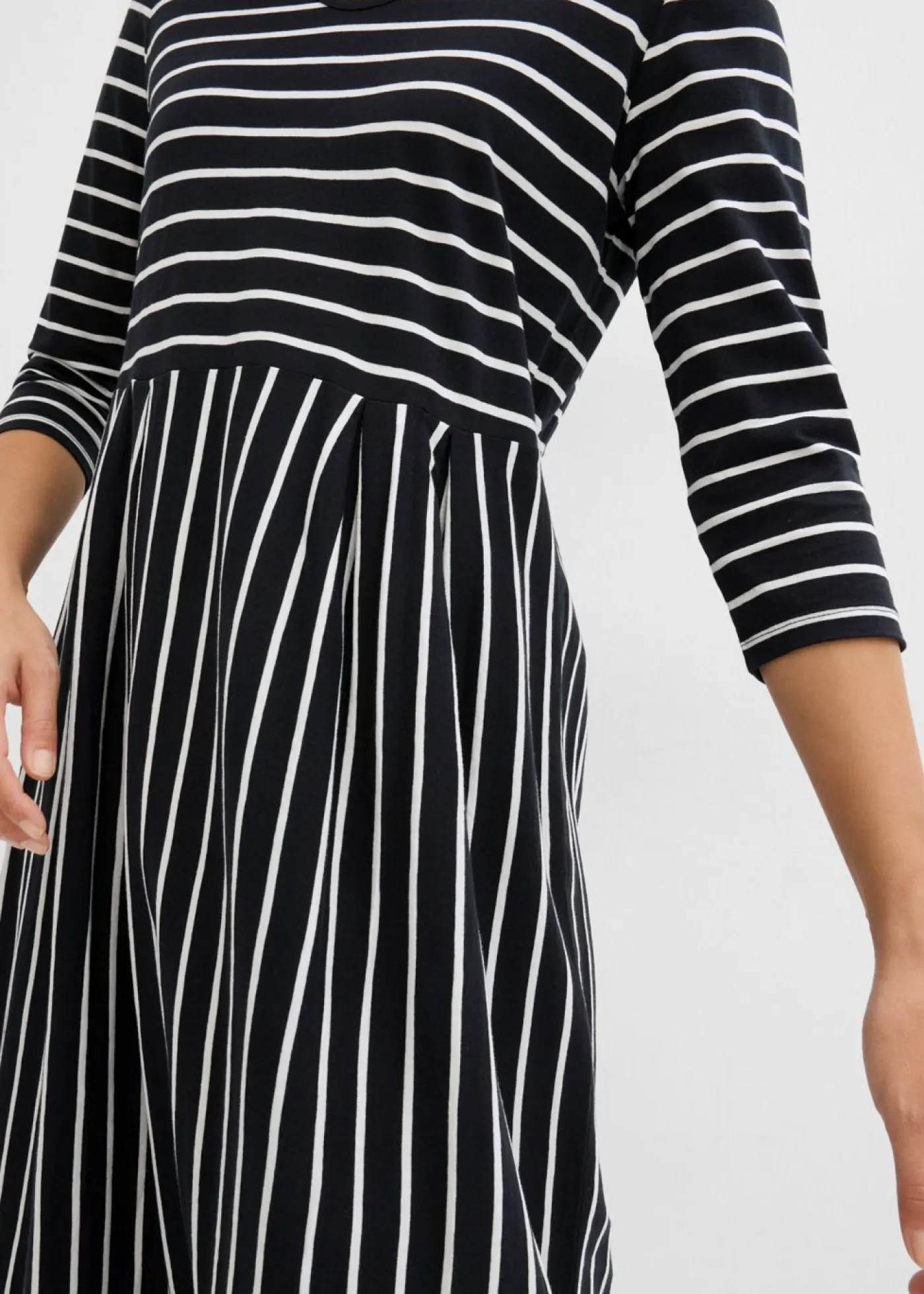 Clearance Vestido midi de punto de algodón Mujer Vestidos