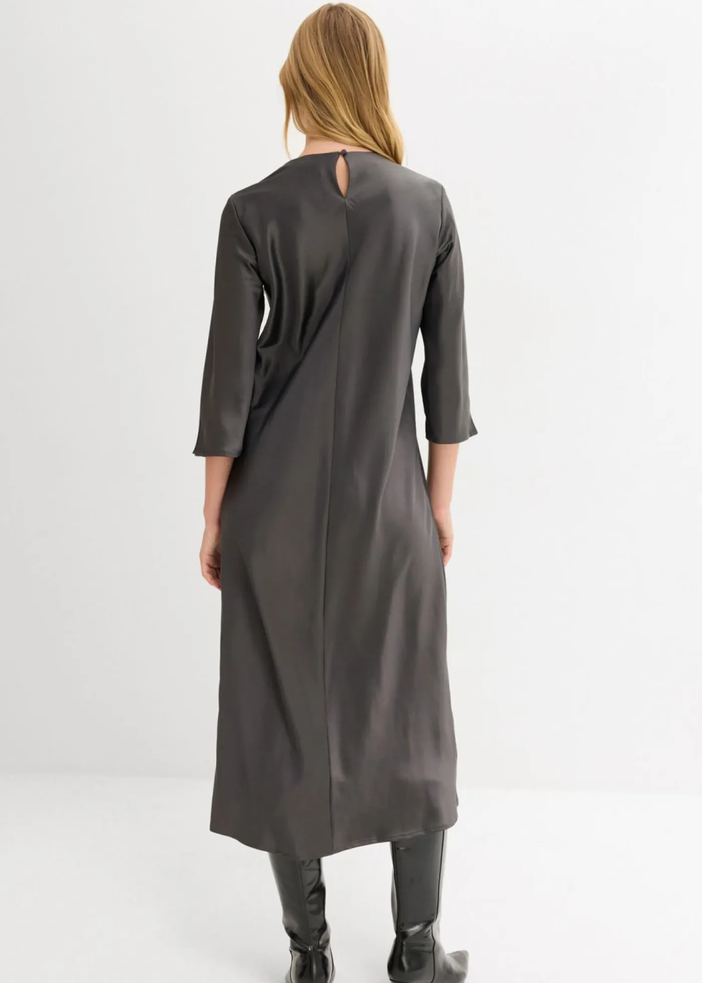 Sale Vestido midi de satén brillante Mujer Vestidos