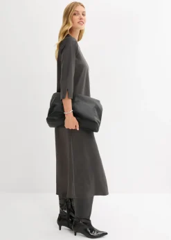 Sale Vestido midi de satén brillante Mujer Vestidos