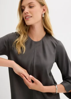 Sale Vestido midi de satén brillante Mujer Vestidos