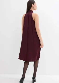 New Vestido midi de satén de mezcla de viscosa Mujer Esenciales|Vestidos