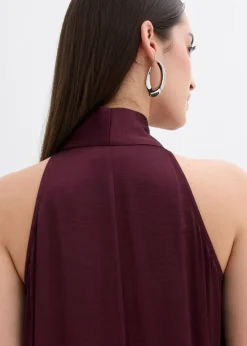 New Vestido midi de satén de mezcla de viscosa Mujer Esenciales|Vestidos