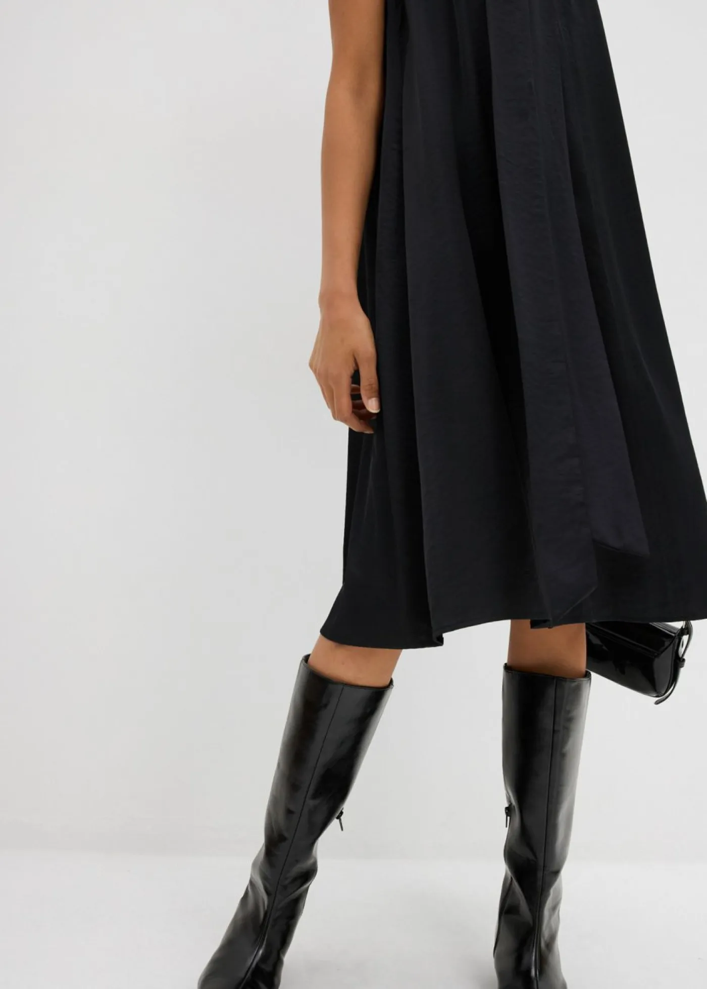Best Vestido midi de satén de mezcla de viscosa Mujer Esenciales|Vestidos