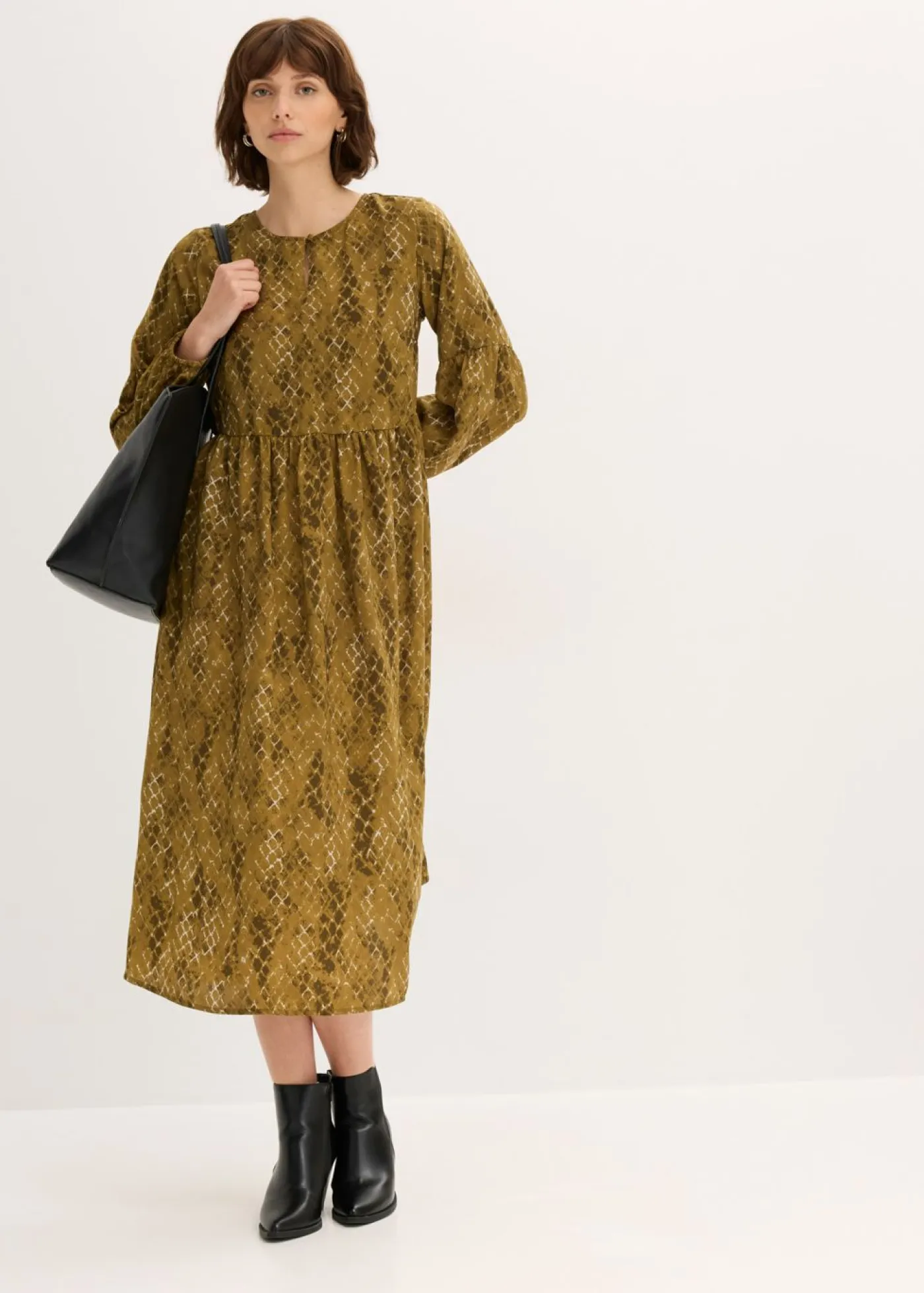 Sale Vestido midi de satén fluido Mujer Vestidos