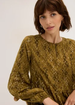 Sale Vestido midi de satén fluido Mujer Vestidos