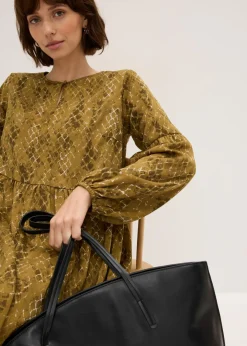 Sale Vestido midi de satén fluido Mujer Vestidos