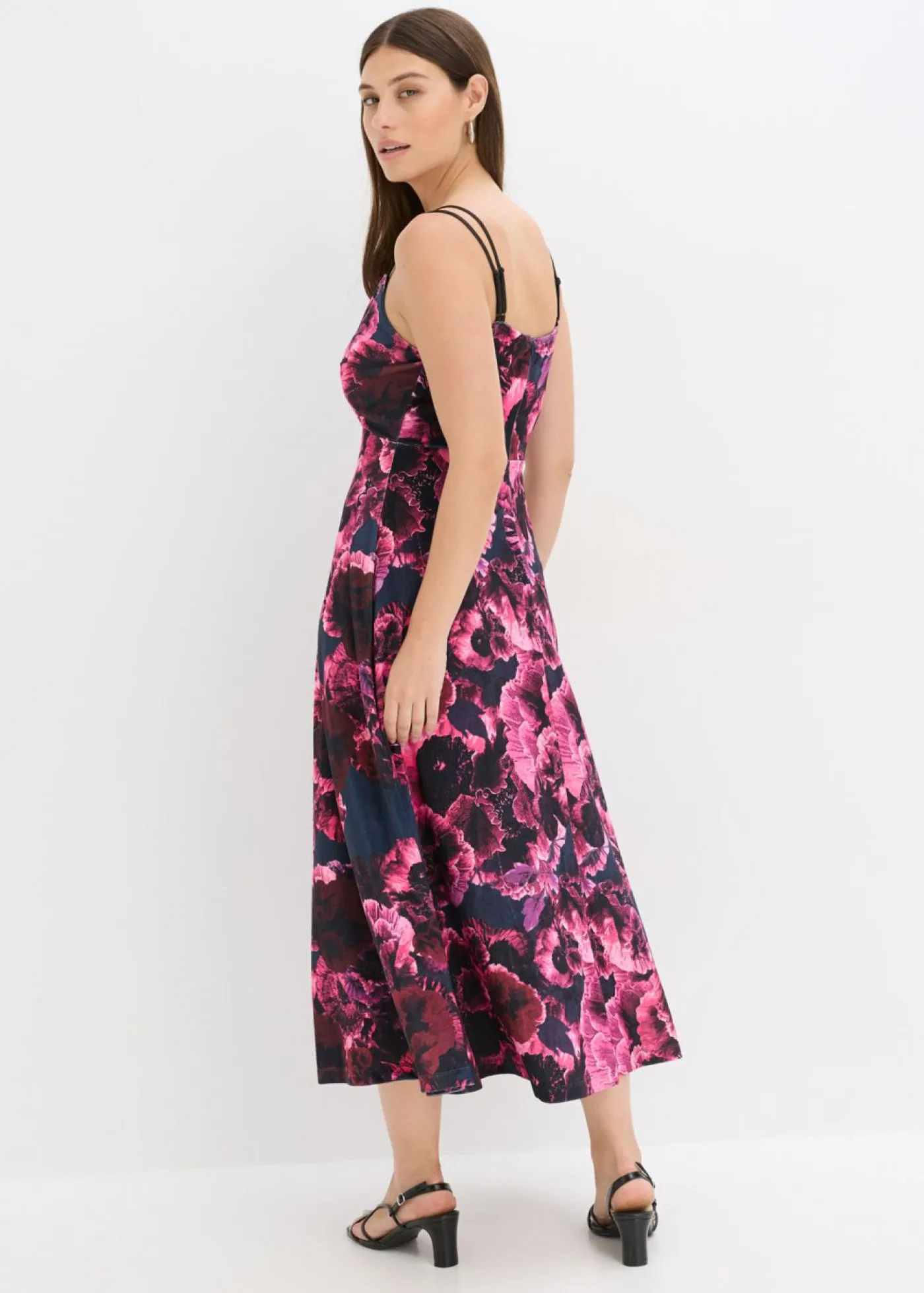 Best Vestido midi de terciopelo brillante Mujer Vestidos|Ropa Elegante