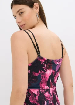 Best Vestido midi de terciopelo brillante Mujer Vestidos|Ropa Elegante