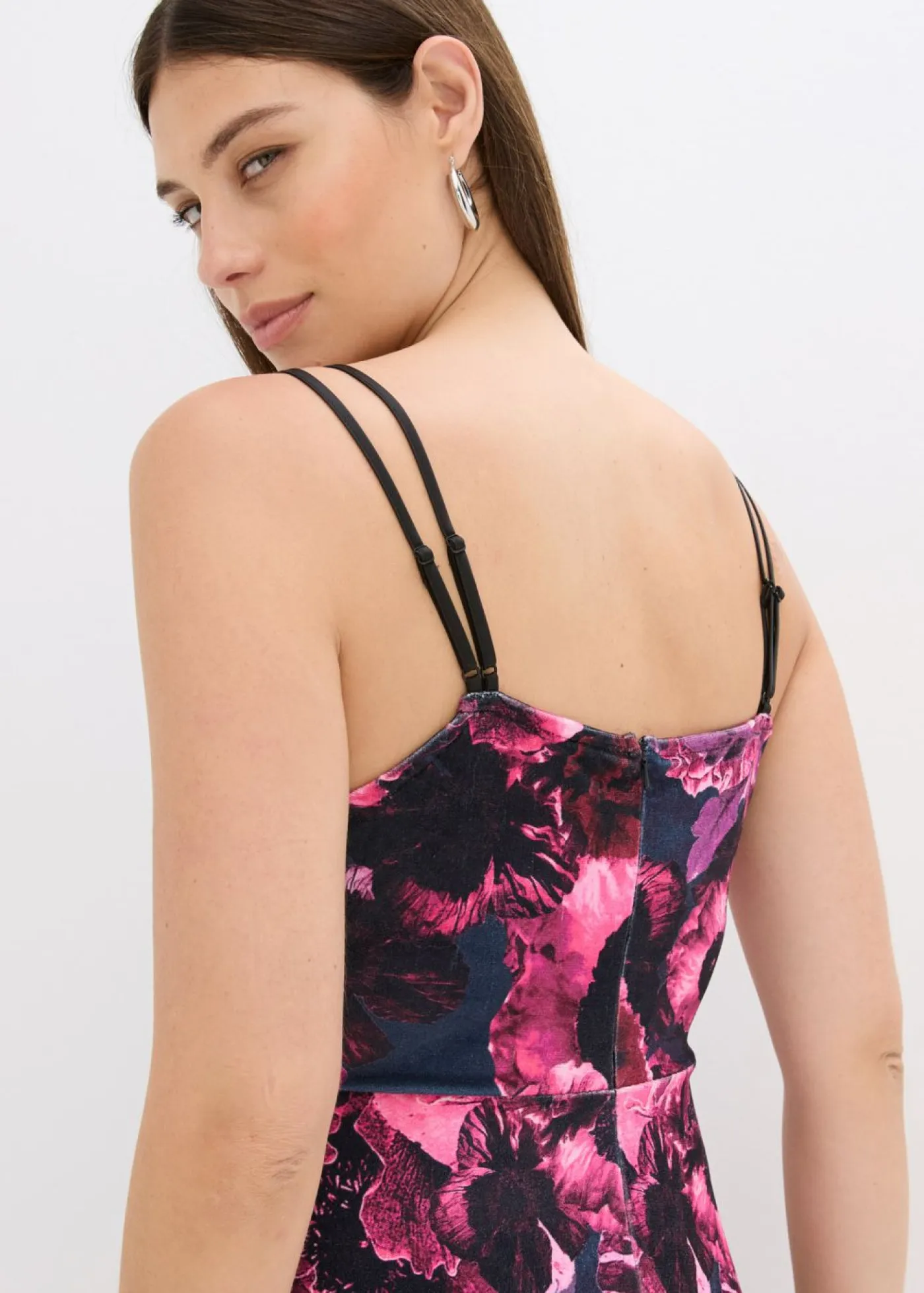 Best Vestido midi de terciopelo brillante Mujer Vestidos|Ropa Elegante