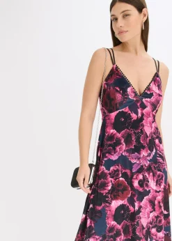 Best Vestido midi de terciopelo brillante Mujer Vestidos|Ropa Elegante