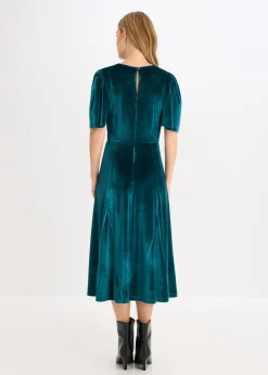 Discount Vestido midi de terciopelo suave Mujer Vestidos