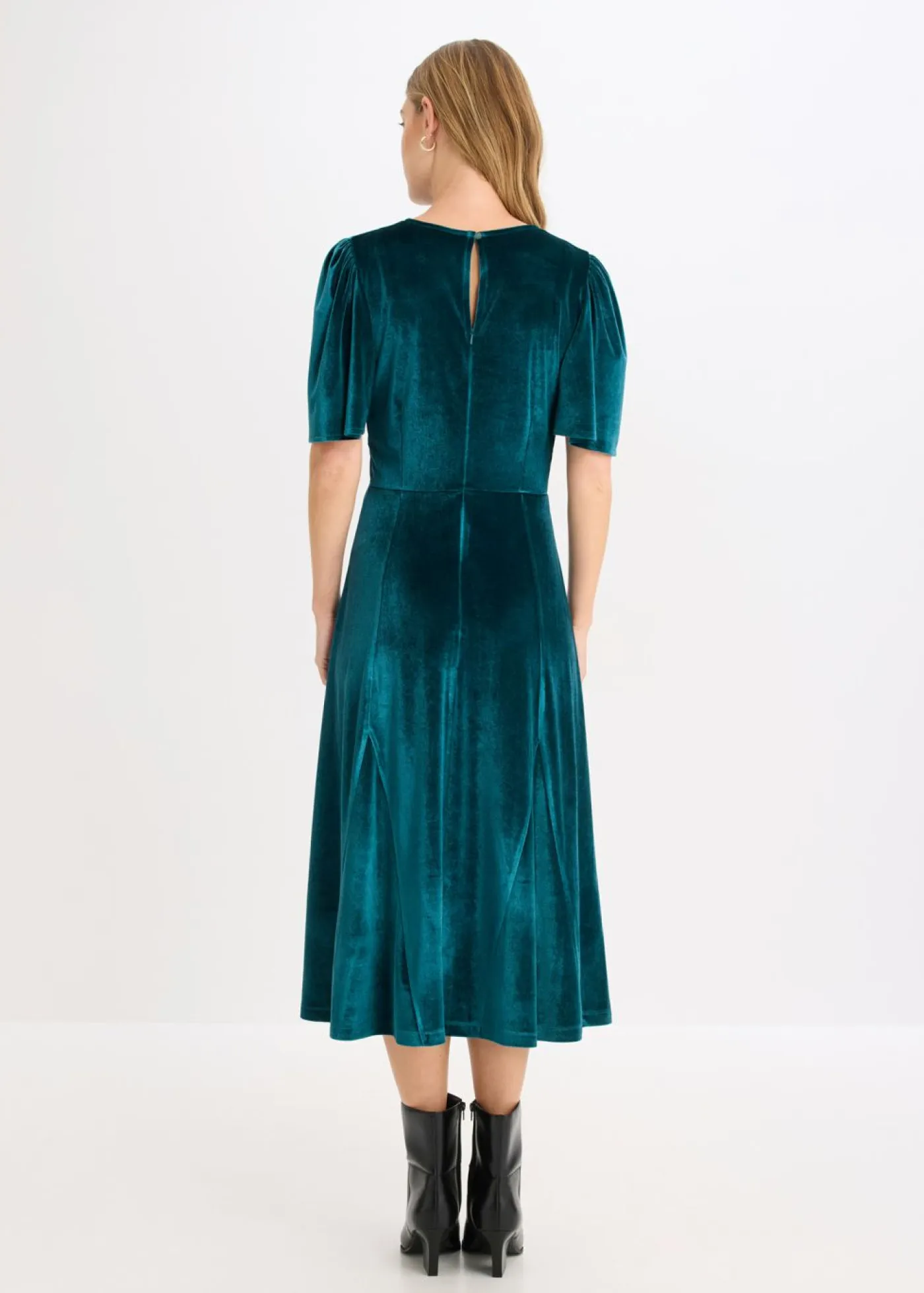 Discount Vestido midi de terciopelo suave Mujer Vestidos