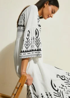 Hot Vestido midi de viscosa fluida Mujer Vestidos