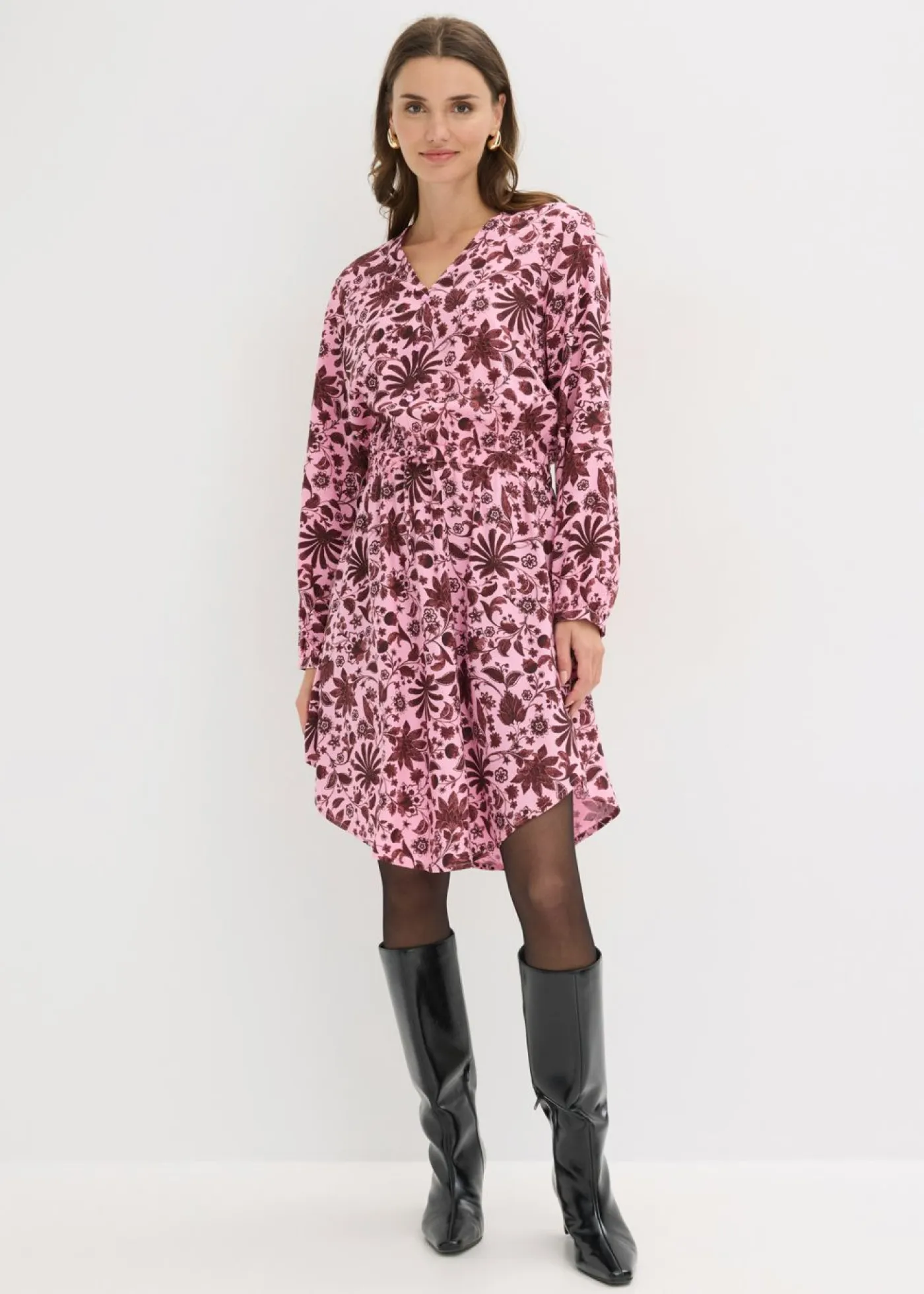 Hot Vestido midi de viscosa fluida Mujer Vestidos