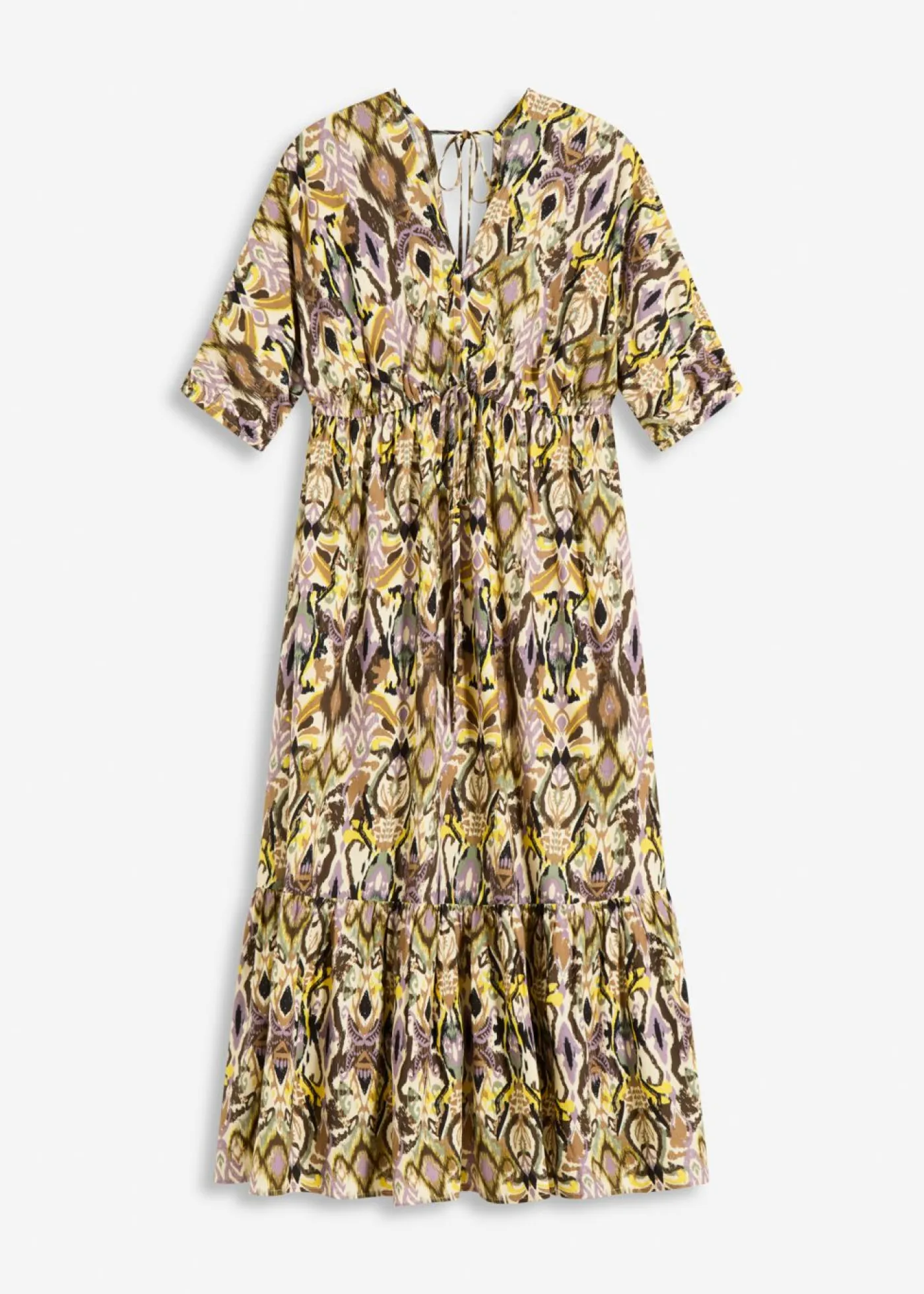 Vestido midi de viscosa fluida Mujer Vestidos
