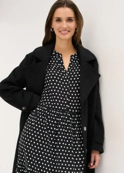 Sale Vestido midi de viscosa fluida Mujer Vestidos