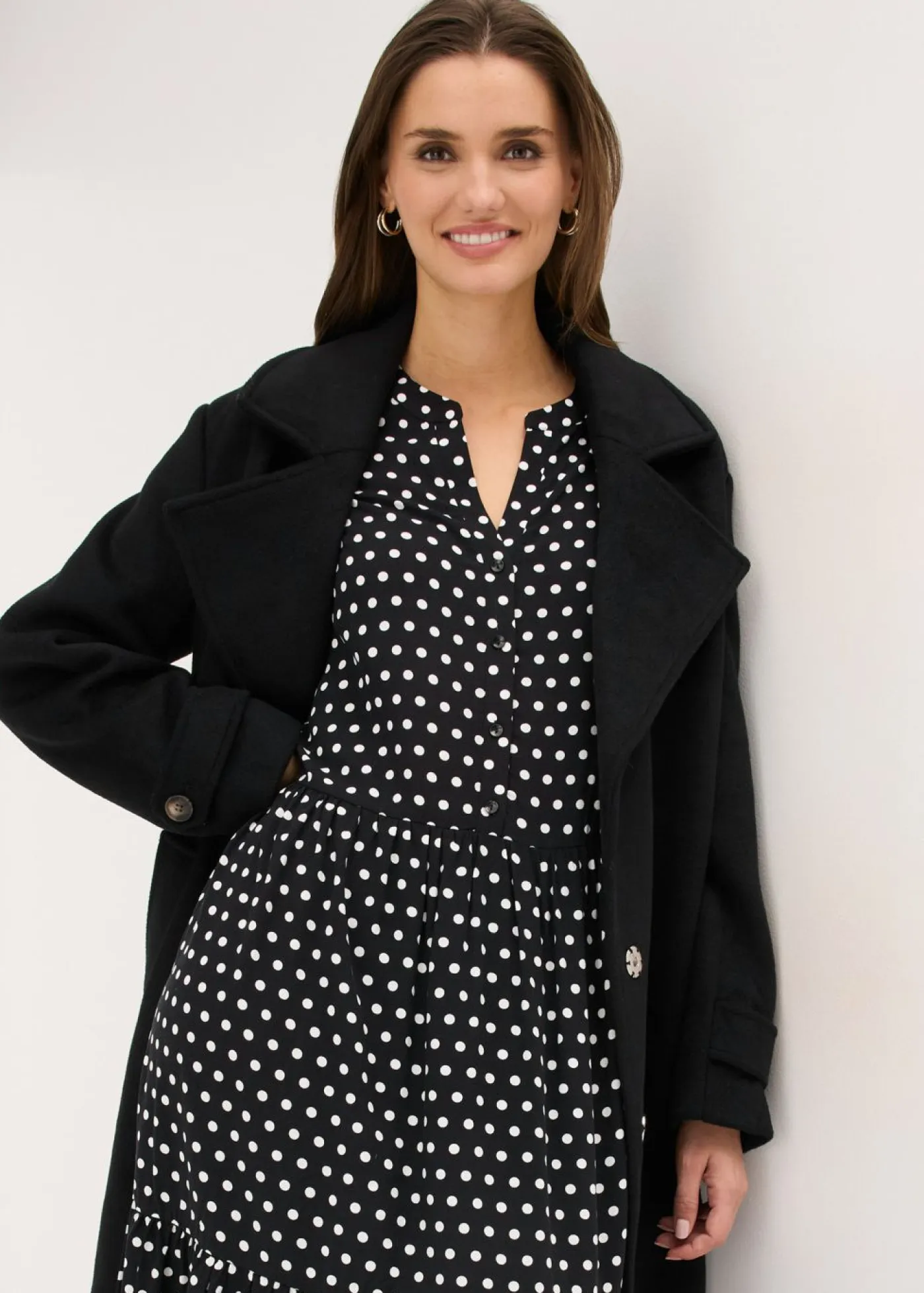 Sale Vestido midi de viscosa fluida Mujer Vestidos