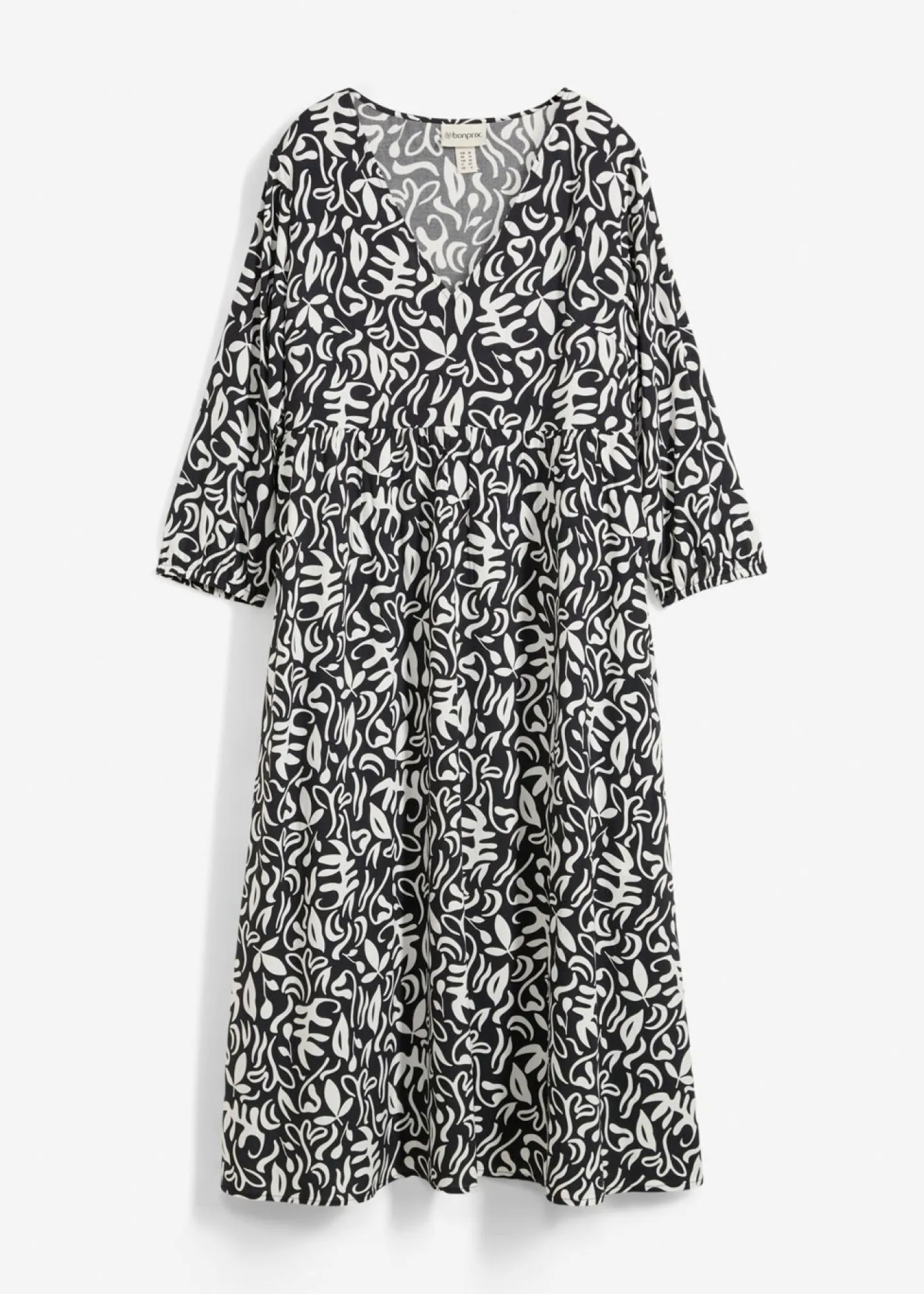 Outlet Vestido midi de viscosa fluida Mujer Vestidos