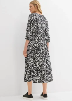 Outlet Vestido midi de viscosa fluida Mujer Vestidos