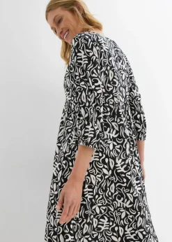 Outlet Vestido midi de viscosa fluida Mujer Vestidos