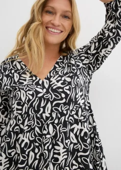 Outlet Vestido midi de viscosa fluida Mujer Vestidos