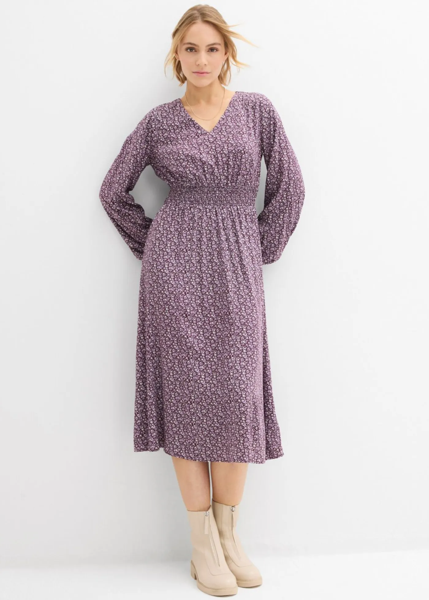 Best Vestido midi de viscosa fluida Mujer Vestidos
