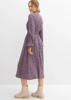 Best Vestido midi de viscosa fluida Mujer Vestidos