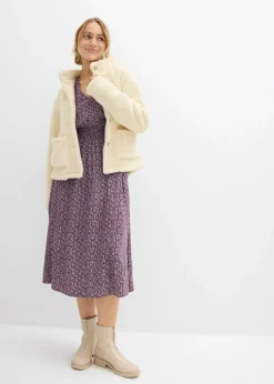 Best Vestido midi de viscosa fluida Mujer Vestidos