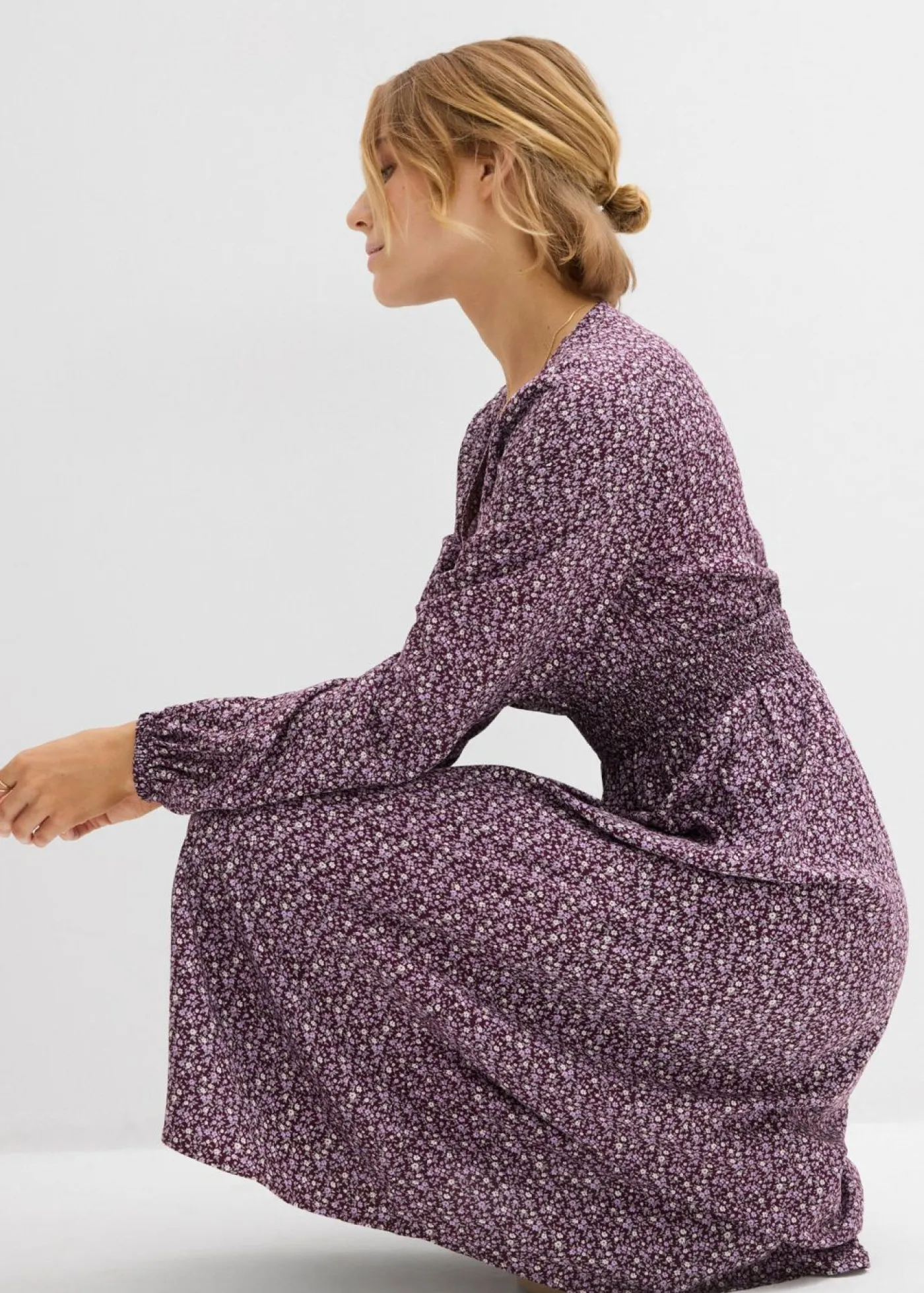 Best Vestido midi de viscosa fluida Mujer Vestidos
