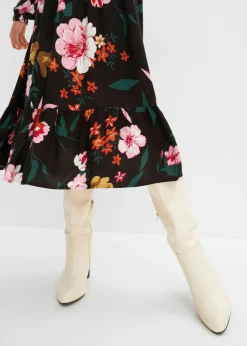 Sale Vestido midi de viscosa fluida Mujer Vestidos