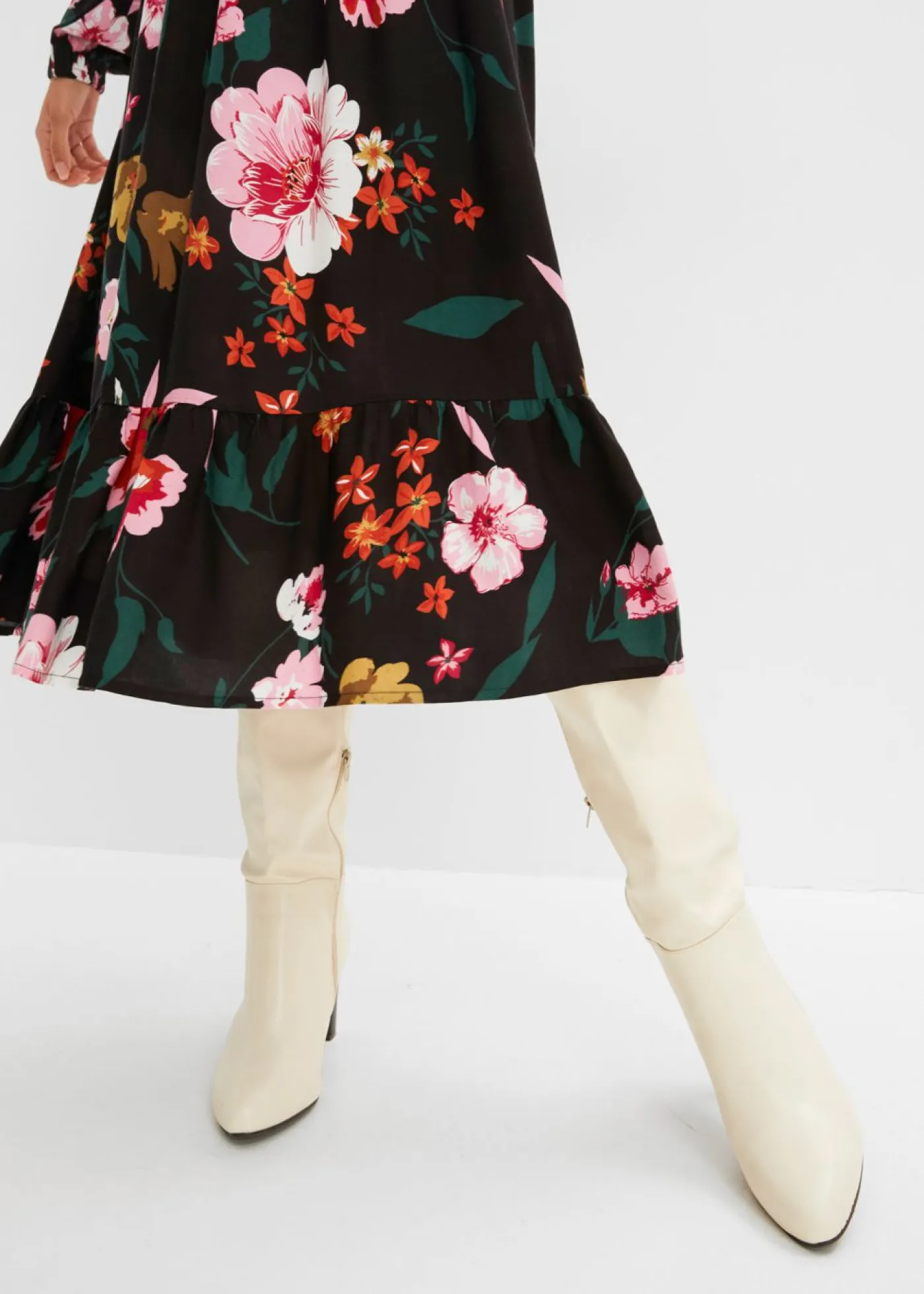 Sale Vestido midi de viscosa fluida Mujer Vestidos